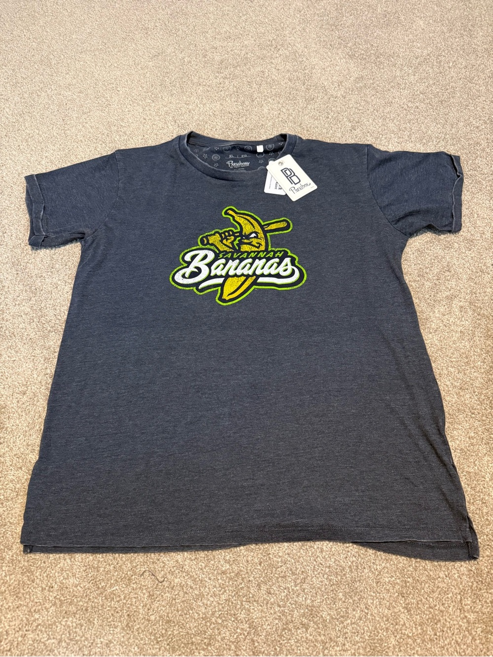 Pressbox Navy Womens Short Sleeve Savannah Bananas Graphic Tee
